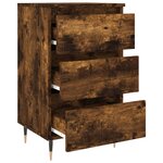 vidaXL Tables de chevet 2 Pièces chêne fumé 40x35x69 cm bois ingénierie