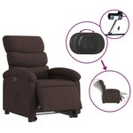 vidaXL Fauteuil inclinable électrique marron foncé tissu