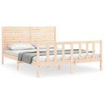 vidaXL Cadre de lit sans matelas bois de pin massif