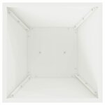 vidaXL Jardinier sur colonne avec bol blanc  dimensions 35x35x73 cm en acier.