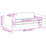 vidaXL Canapé avec repose-pied pour enfants gis 100x50x30cm similicuir