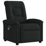 vidaXL Fauteuil de massage inclinable électrique Noir Tissu