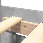 vidaXL Cadre de lit tête de lit sans matelas gris béton 200x200 cm