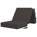vidaXL Canapé-lit pliable 75 x 63 x 45 cm Gris foncé
