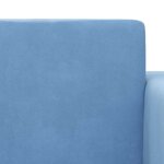 vidaXL Canapé-lit pour enfants 2 places bleu peluche douce