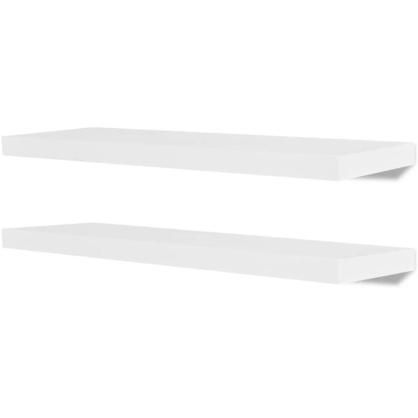 vidaXL Étagères murales 4 Pièces Blanc 80 cm