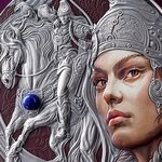 Pièce de monnaie en Argent 2000 Francs g 62.2 (2 oz) Millésime 2024 Femina Bellator SARMATIANS
