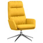 vidaXL Chaise de relaxation Jaune moutarde Tissu