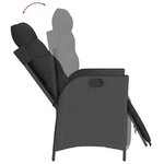 vidaXL Ensemble à manger de jardin coussins 7Pièces Noir Résine tressée