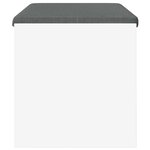vidaXL Banc d'entrée avec coussin Blanc 80 x 38 x 46 cm