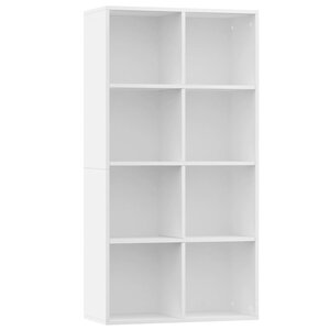 vidaXL Bibliothèque/Buffet Blanc 66x30x130 cm Bois d'ingénierie