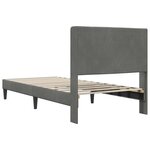 vidaXL Cadre de lit avec tête de lit Gris foncé 80 x 200 cm Velours