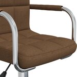 vidaXL Chaise pivotante de salle à manger Marron Tissu