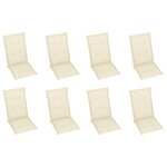 vidaXL Chaises pliables de jardin avec coussins lot de 8 Bois d'acacia