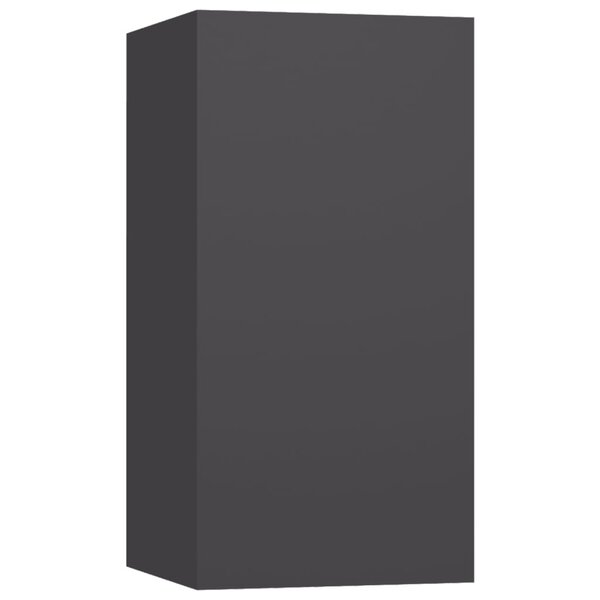 vidaXL Meuble TV Gris 30 5x30x60 cm Bois d’ingénierie