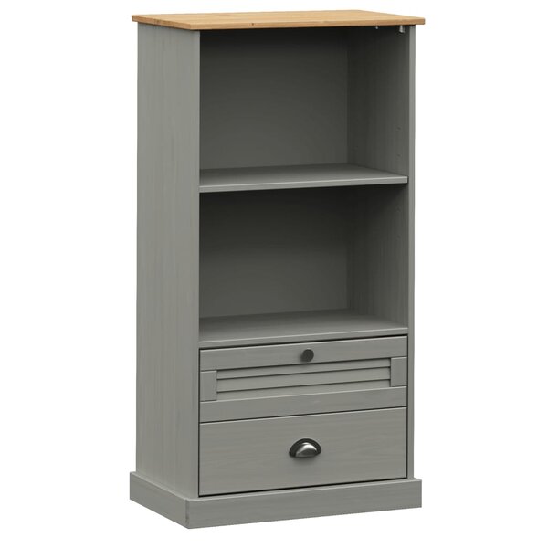vidaXL Bibliothèque VIGO gris 60x35x114 5 cm bois massif de pin