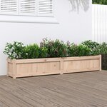 vidaXL Jardinière 180x31x31 cm bois de pin massif