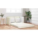 vidaXL Canapé-lit avec coussin Crème 122 x 70 x 60 cm Velours