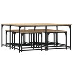 vidaXL Tables basses gigognes 5 Pièces chêne sonoma bois d'ingénierie