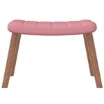 vidaXL Chaise à bascule avec repose-pied Rose Velours