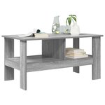 vidaXL Table basse Gris Sonoma 90 x 50 x 45 cm Bois d'ingénierie