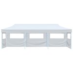vidaXL Tente de réception escamotable pliable avec 5 parois 3x9m Blanc