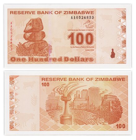 Billet de Collection 100 Dollars 2009 Zimbabwe - Neuf - P97