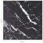 vidaXL Dessus de table noir 80x80 cm 6 mm verre trempé design marbre