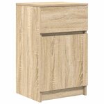 vidaXL Tables de chevet 2 Pièces chêne sonoma 39x35x65 cm bois ingénierie