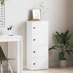 vidaXL Bibliothèque blanc 40x24x102 cm bois d'ingénierie