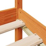 vidaXL Lit bibliothèque sans matelas cire marron 180x200 cm pin massif