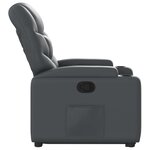 vidaXL Fauteuil inclinable Gris Similicuir
