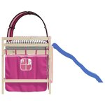 vidaXL Rideaux pour lit mezzanine avec tunnel rose polyester