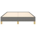 vidaXL Cadre de lit sans matelas gris foncé 120x190 cm tissu