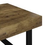 vidaXL Table basse Marron foncé et noir 120x60x40 cm MDF et fer