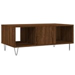 vidaXL Table basse Chêne marron 90x50x36 5 cm Bois d'ingénierie