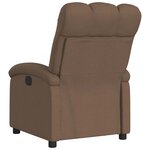 vidaXL Fauteuil inclinable Marron Tissu