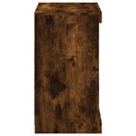 vidaXL Buffet avec lumières LED chêne fumé 60 5x37x67 cm