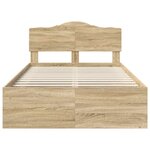 vidaXL Cadre de lit Chêne Sonoma 135 x 190 cm Bois de pin massif