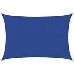vidaXL Voile d'ombrage 160 g/m² rectangulaire bleu 4x6 m PEHD