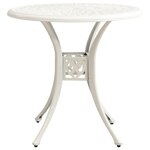 vidaXL Ensemble de bistro 3 Pièces Aluminium coulé Blanc