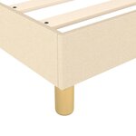 vidaXL Sommier à lattes de lit avec matelas Crème 160x200 cm Tissu