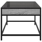 vidaXL Table basse avec LED Infinity sonoma gris 50x50x41 cm