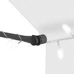 vidaXL Auvent manuel rétractable avec LED 250 cm Crème
