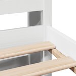 vidaXL Lit bibliothèque sans matelas blanc 100x200 cm bois pin massif