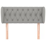 vidaXL Tête de lit avec oreilles Gris clair 93x23x78/88 cm Tissu