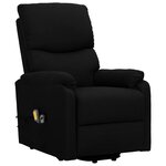 vidaXL Fauteuil de massage Noir Tissu