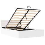 vidaXL Cadre de lit à rangement hydraulique sans matelas avec LED