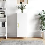 vidaXL Buffet Blanc brillant 34 5x34x90 cm Bois d'ingénierie