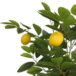 vidaXL Citronnier artificiel avec 3 troncs vert 120 cm PP